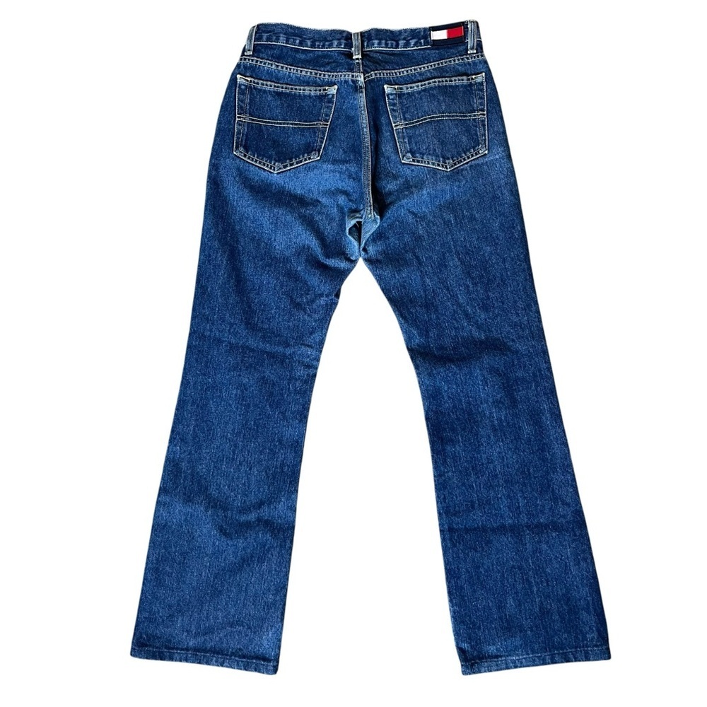 Vintage 2000 Tommy Hilfiger Blue Bootcut Jeans with Rich Indigo Hue